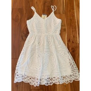 White lace/crochet dress